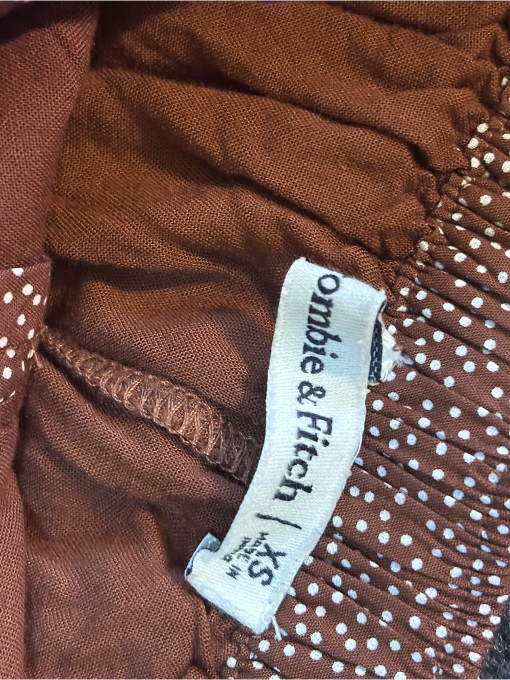 Abercrombie & Fitch Brown Button-Front Midi Skirt Set X Small - Picture 7 of 8
